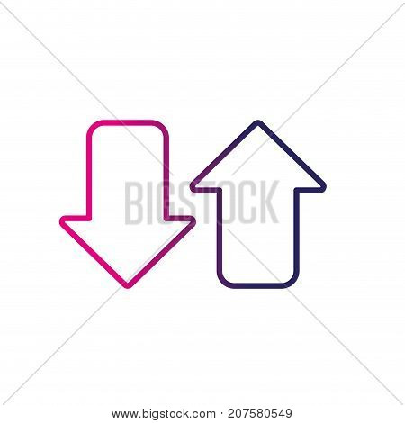 line arrows to loading digital data connection vector illustration