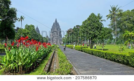 Prambanan or Candi Rara Jonggrang is a Hindu temple compound in Java, Indonesia, dedicated to the Trimurti: the Creator (Brahma), the Preserver (Vishnu) and the Destroyer (Shiva)