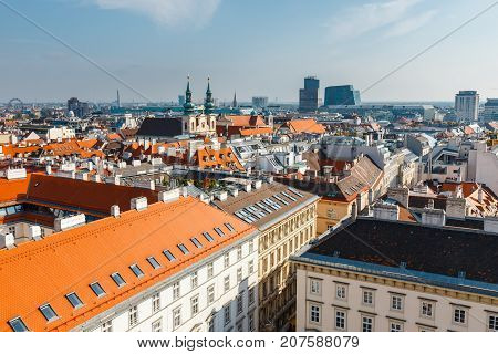 View From The Tower Of The St. Stephen's Cathedral, Vienna, Austria