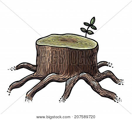 tree stump cartoon vector photo free trial bigstock tree stump cartoon vector photo free