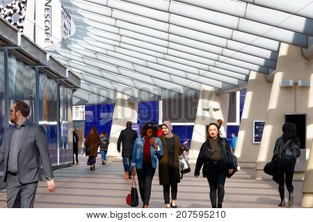 Peninsula Square Leading To The O2 Or North Greenwich Station