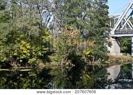 Autumn river landscape - a good screensaver for the gadget.