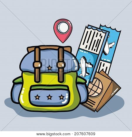 adventure destination travel to vacation tourism vector illustration