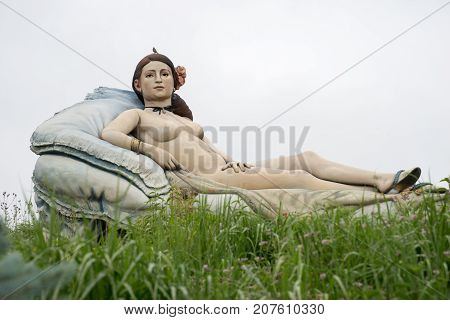 TRENTON, NJ - JUNE 17, 2017: Founded in 1992 by American artist Seward Johnson the Grounds for Sculpture is an outdoor sculpture park