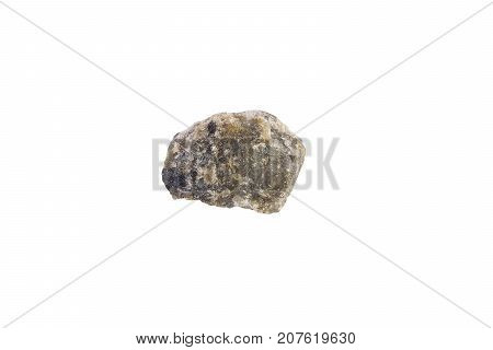 Labradorite From Madagaskar Isolated On White