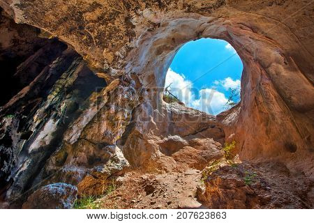 Primitive way out of the cave. AO Nang, Krabi, Thailand.