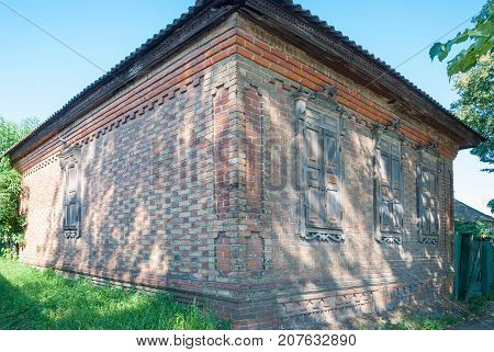 Old stone house in the villageSumy region Ukraine