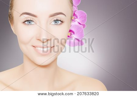 beauty woman face with surgery marks for graphic design