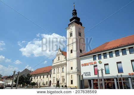 CAKOVEC, CROATIA - JULY 02: Parish Church of Saint Nicholas in Cakovec, Croatia, on July 02, 2016.