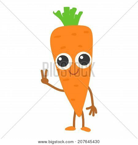 Carrot icon. Cartoon illustration of carrot vector icon for web