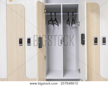 Interior of a cloakroom