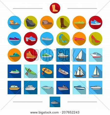 Textiles, production, transport and other  icon in cartoon style. Winter, demi, season icons in set collection.