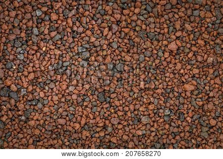 life size macro of red sand grain from South Koki Beach, Maui Island, Hawaii