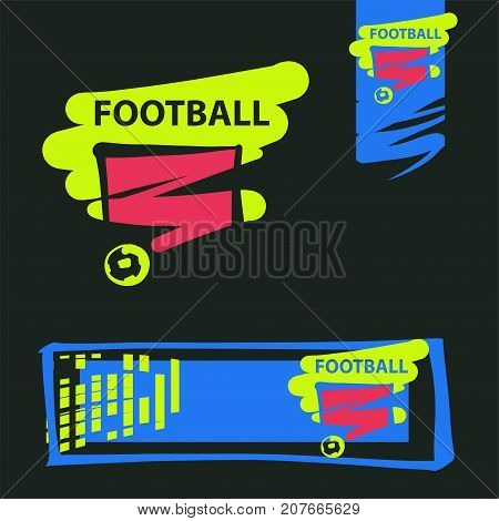 Hand-drawn Sketch Image Template Set Banner, Poster, Flyer With