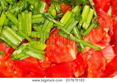 tomato pulp. close-up . Photo of abstract background