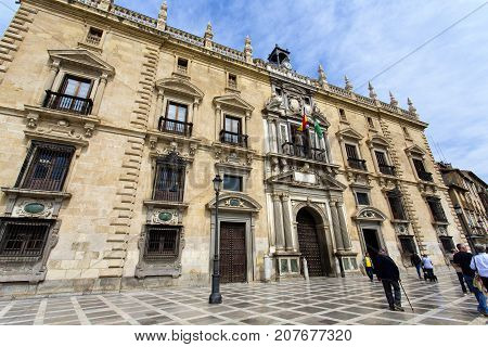 Palace Of The Royal Chancery In Albaicin, Granada