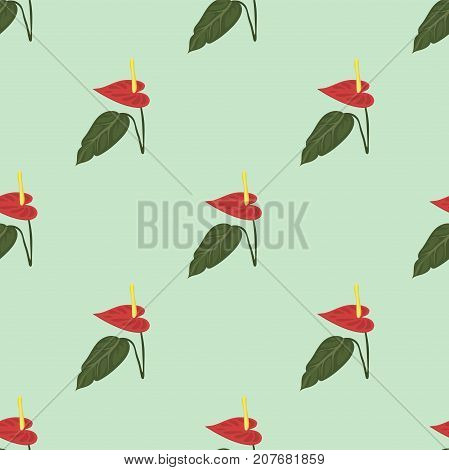 Tropical leaves summer green exotic seamless pattern jungle palm leaf nature plant botanical hawaii flora vector illustration. Tropic branch botany monsterafoliage.