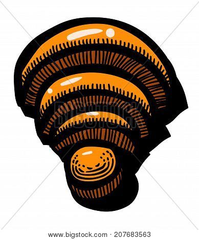 Cartoon image of WIFI Icon. Wireless network symbol. An artistic freehand picture.