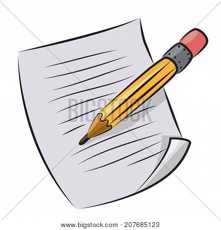 Cartoon image of Edit Icon. Edit symbol. An artistic freehand picture.