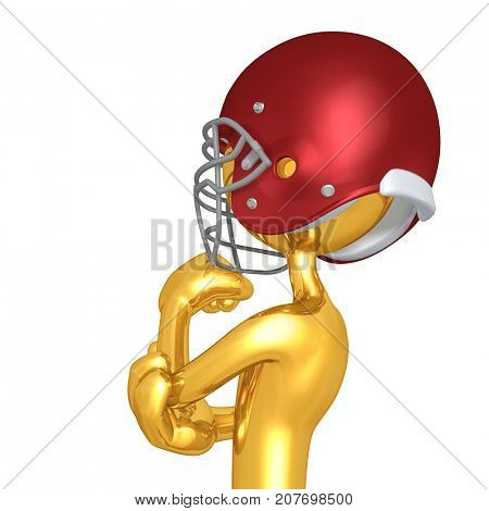 The Original 3D Football Player Character In Thought
