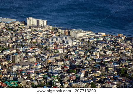 Aerial View Of Hakodate City, Hokkaido, Japan
