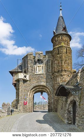 Cochem Castle Entrance, Germany, Editorial