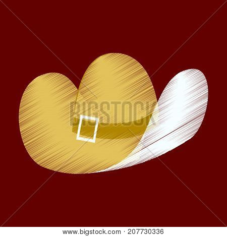 flat shading style icon clothes cowboy hat