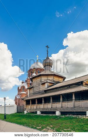 Wooden Holy Trinity Church of John-Baptist Monastery on Sviyazhsk Island.