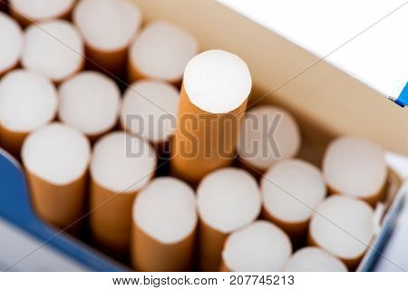 cigarette, cigarette on white background, pack of cigarettes, close-up of a cigarette