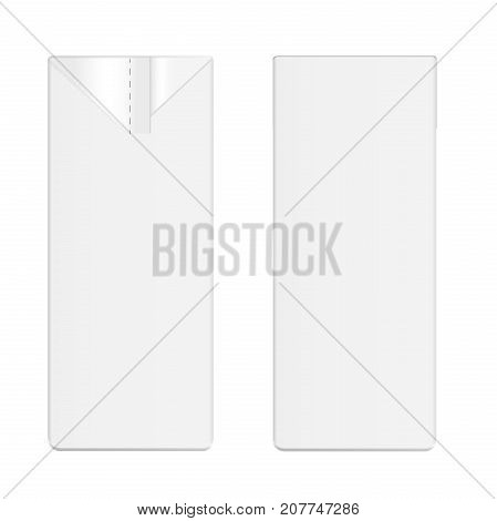 3D. Milk and juice carton packaging on white background Mock-up. Carton liter packagevector