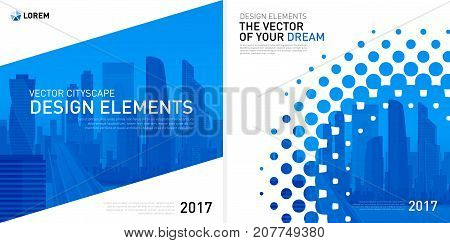 Design element for corporate graphic layout. Modern background template design for investment, business, real estate, construction.