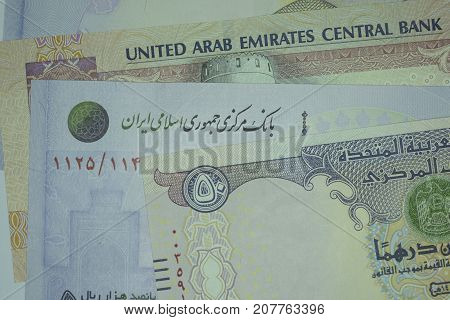 Close up Banknote and Currency Bills and Coins