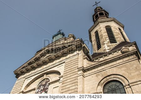 The Cathedral basilica of Notre-Dame de Quebec part of Old town UNESCO world heritage treasure