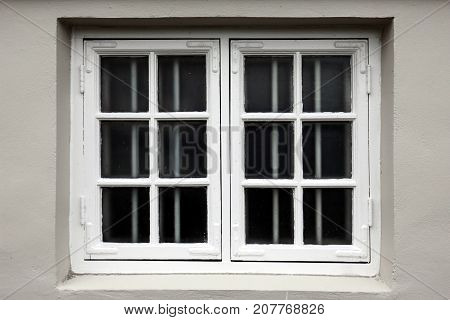 Window On A Wooden White House