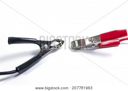 Electronic jumper cables Positive electrode and Negative electrode