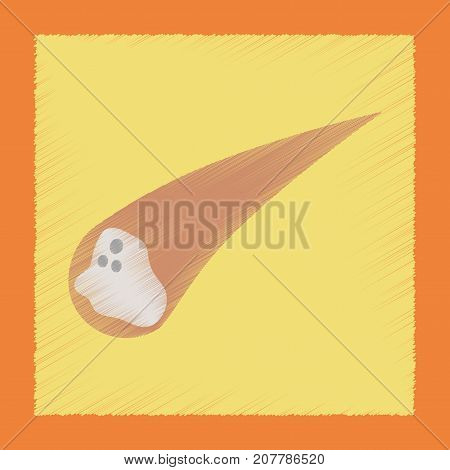 flat shading style icon nature falling meteorite