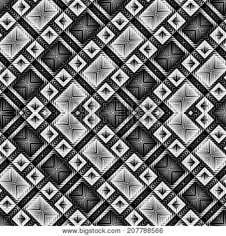 Design Seamless Monochrome Zigzag Pattern