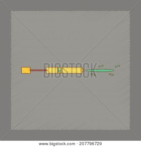 flat shading style icon Kids toy water gun