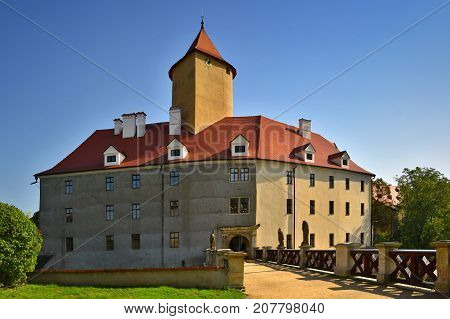 Beautiful Gothic Castle Veveri. The City Of Brno At The Brno Dam. South Moravia - Czech Republic - C