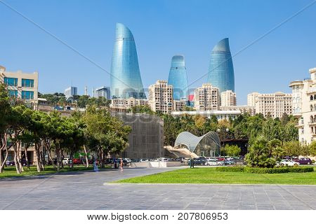 Flame Towers In Baku