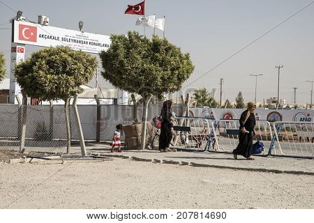 Refugee Camp For Syrian People In Turkey. September 6, 2017. Akcakale, Turkey