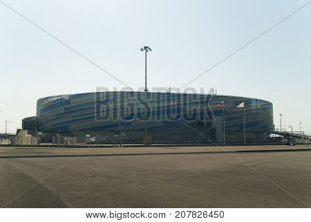 RUSSIA SOCHY - SEPTEMBER 20 2017. The Shayba Arena (formerly known as Maly Ice Palace) in Sochi Olympic Park.