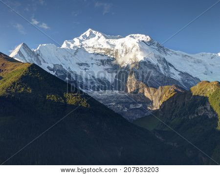 Morning View Of Annapurna In Upper Pisang