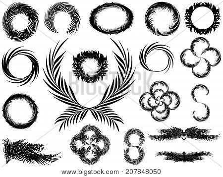 Set Of Elements For Logo Design