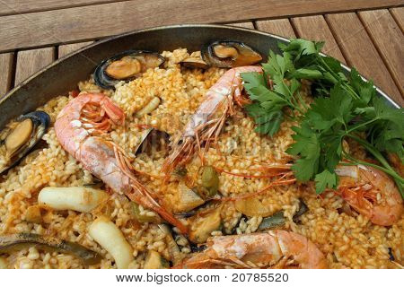Paella rizs