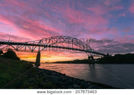 Crazy Sunrise Sagamore Bridge Cape Cod Massachusetts