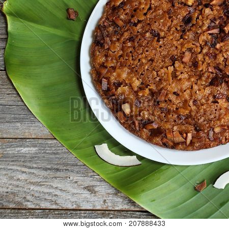 Kalathappam - Steamed Rice cake with jaggery coconut oil shallots from Malabar Kerala