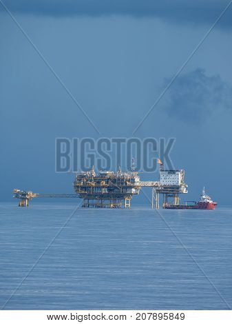 Central Processing Platform (CPP) in the middle of ocean