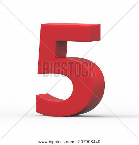 Right Red Number 5