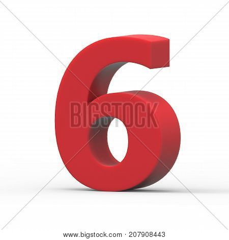 Right Red Number 6